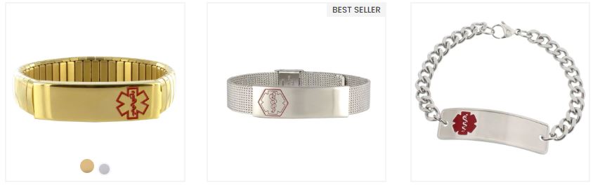 Nickel Free Medical ID Bracelets