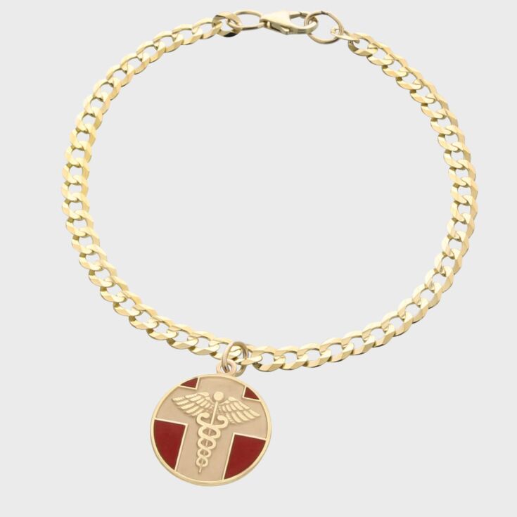 Bracelet à Breloques Vintage en Or 14 Carats