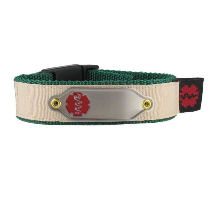 Petit Bracelet de Sport en Nylon Classique Rouge et en Acier Inoxydable