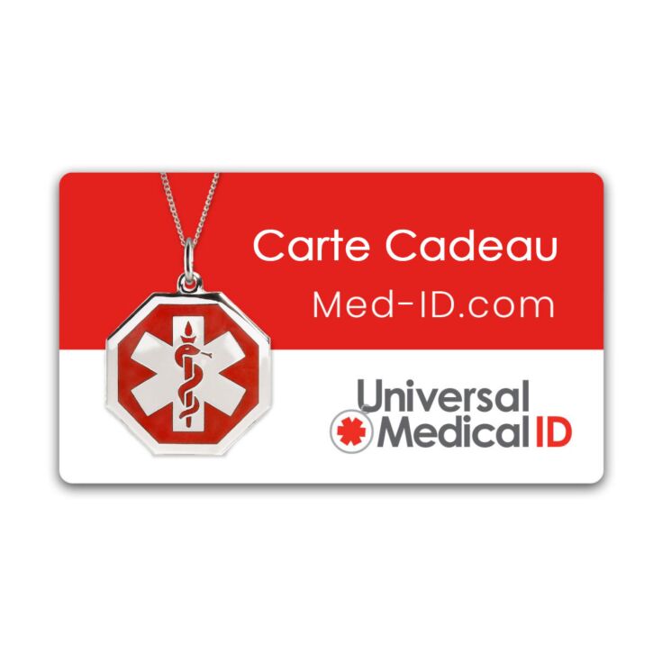 Carte-cadeau d'Identification Universal Medical
