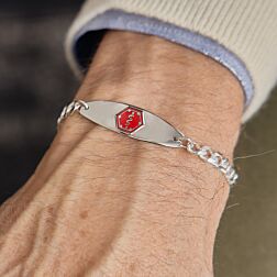 Bracelet Premier Rouge en Argent Massif
