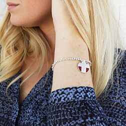 Bracelet à Breloques Vintage en Argent Sterling