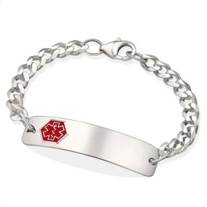 Bracelet d’identification médicale en acier inoxydable