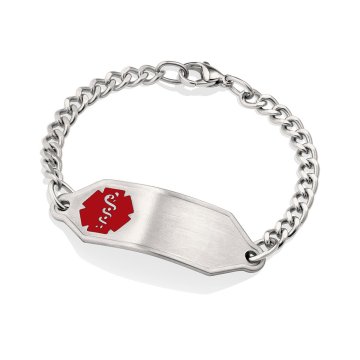 Petit Bracelet Rouge Classique en Acier Inoxydable