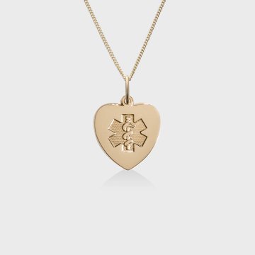 Collier à Breloque avec un Cœur en Or 14 carats