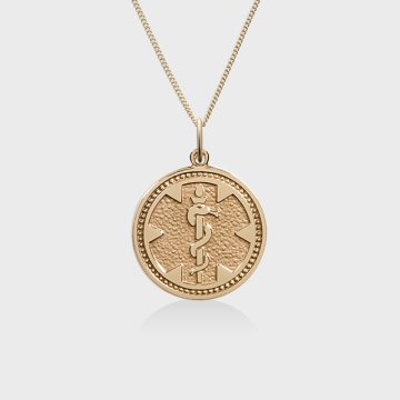 Collier à Breloque avec un Médaillon en Or 14 Carats