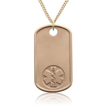 Collier en Relief Plaqué d'Or 10 Carats