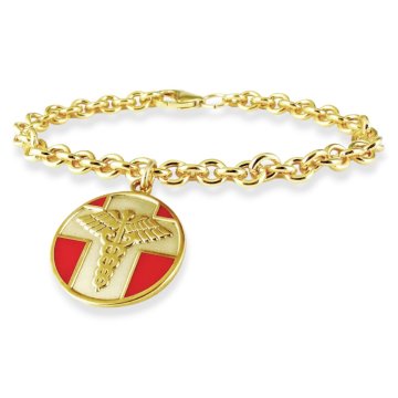 Bracelet à Breloques Vintage rempli d'Or 10 Carats