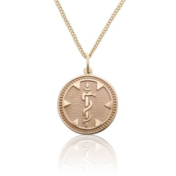 Collier à Breloques avec Médaillon rempli d'Or 10 Carats