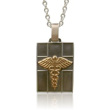 Collier Odyssey en Quad avec une Chaîne Torsadée en Argent