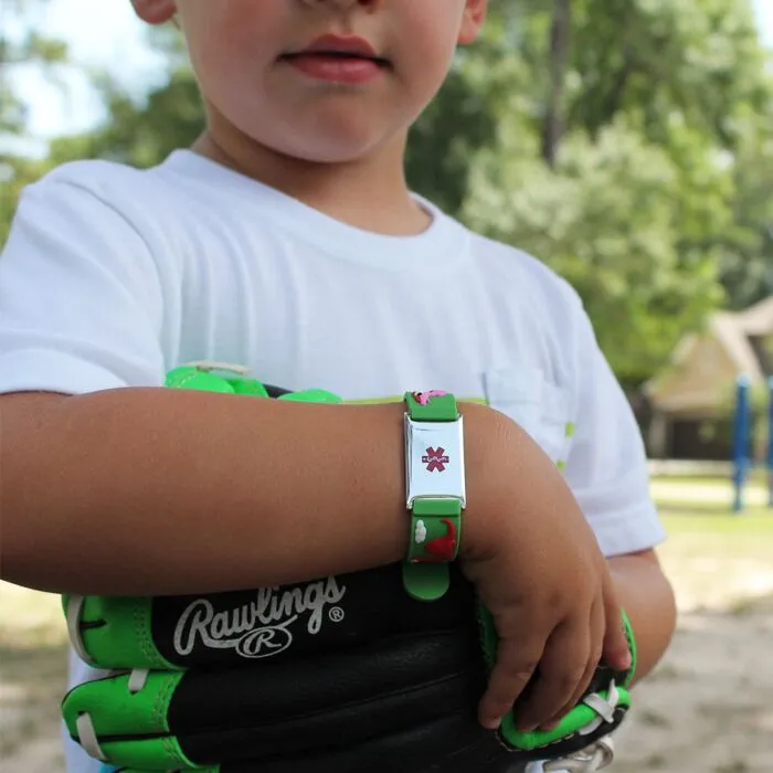 Bracelet Médical Vert – Neuf, Universel, Discret