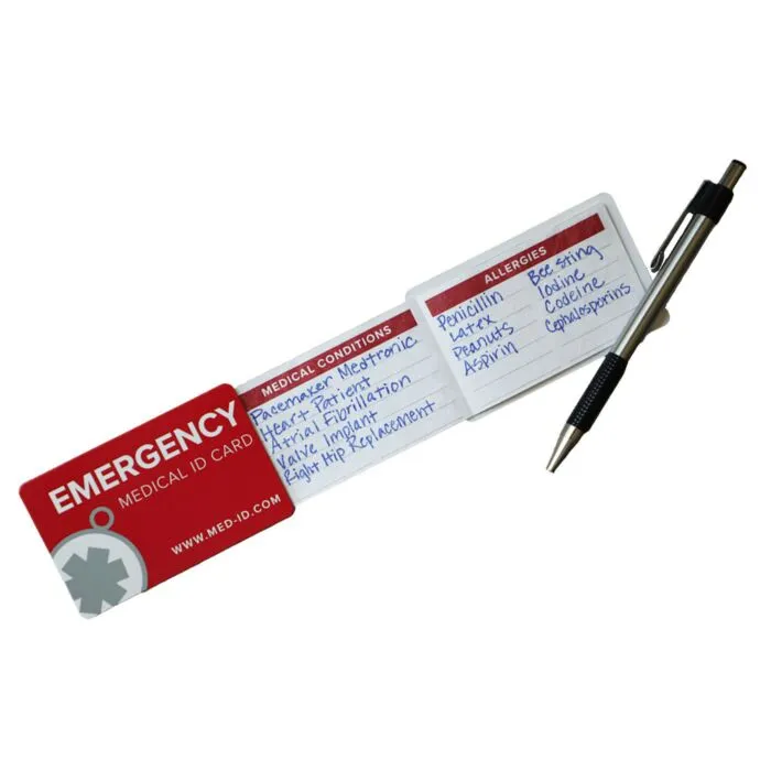 Brassard porte numéro / carte médicale