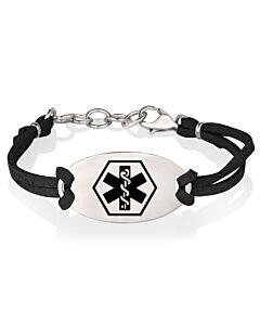 Silver Mingle on Black Suede