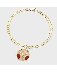 14K Gold Vintage Charm Bracelet 