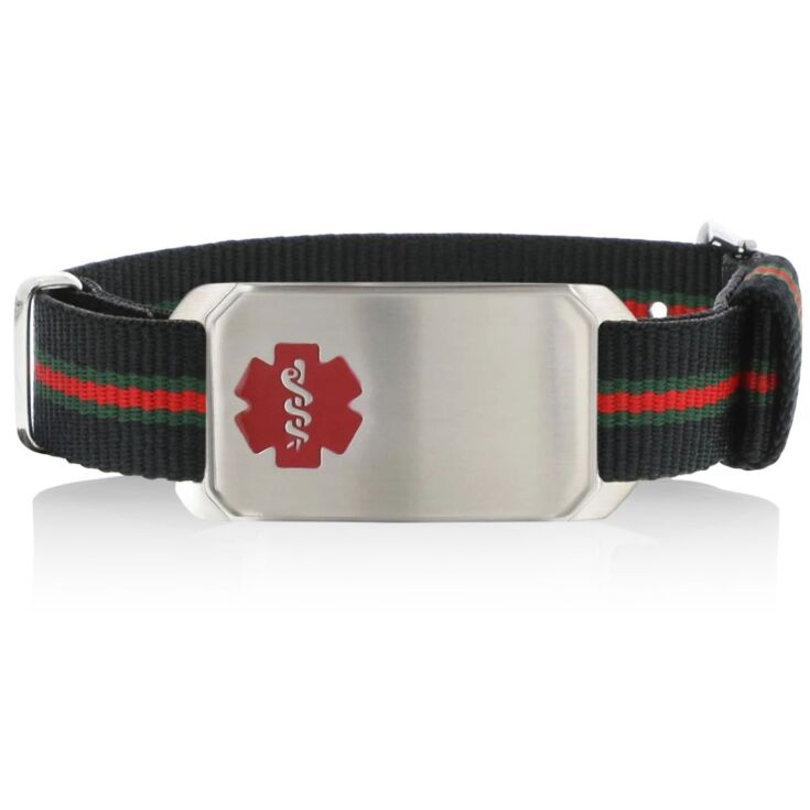 Stainless Steel Large Flex Bracelet on NATO