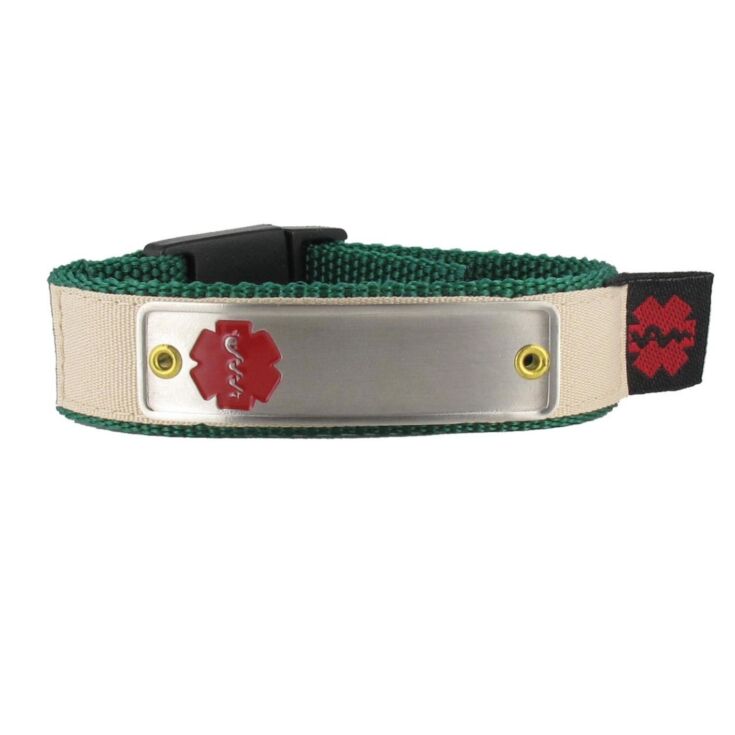 Stainless Steel Classic Red Nylon Sportband 