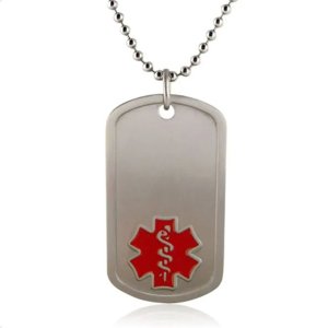 Titanium medical ID dog tag
