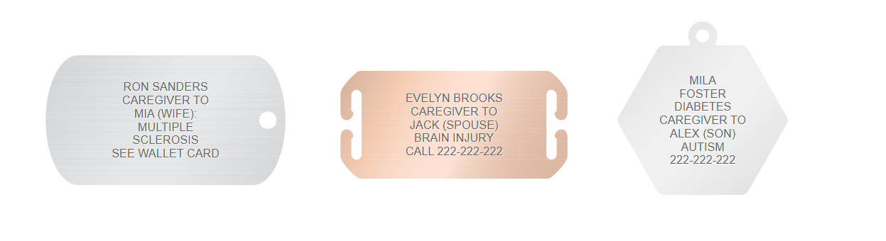 caregiver medical id engraving